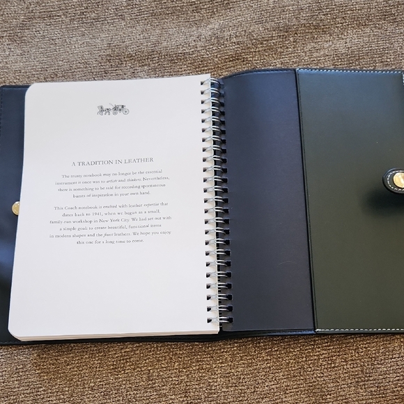 Coach Monogram Coated Canvas And Leather Notebook-Journal - Green and Brown Nwot - Picture 6 of 7